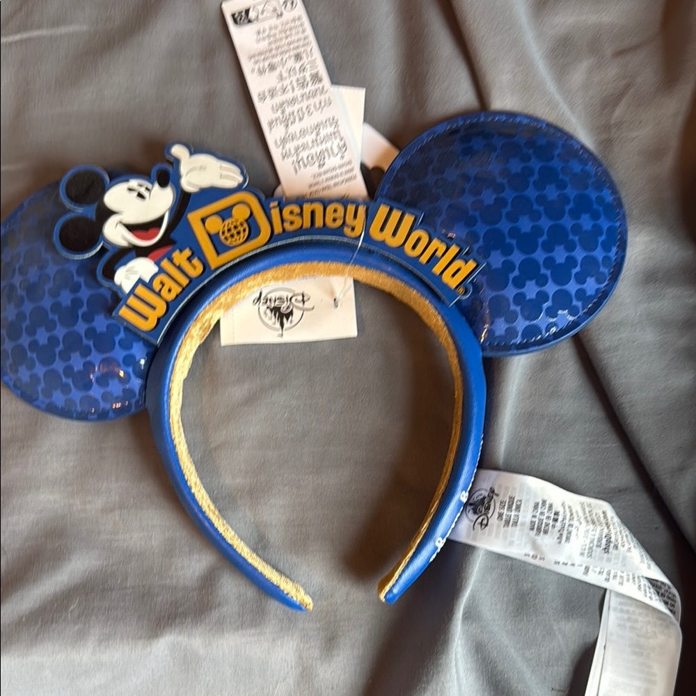 Disney World Blue Mickey Mouse Ears Headband